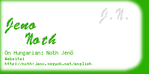 jeno noth business card
